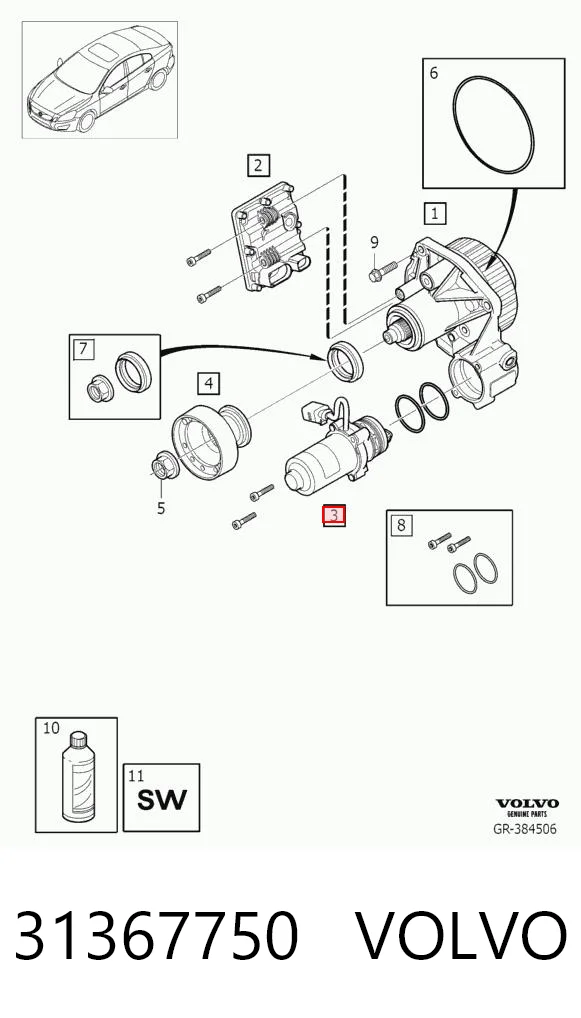 31367750 Volvo Насос муфты Haldex