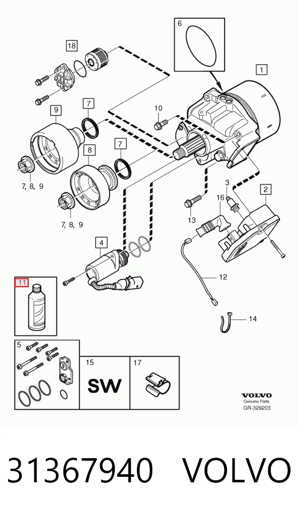 Масло трансмиссии VOLVO 31367940