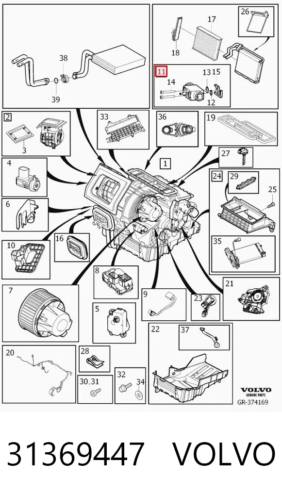 31369447 Volvo Терморегулирующий вентиль кондиционера