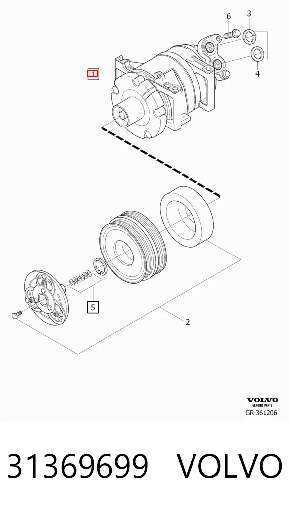 31369699 Volvo Компрессор хладагента