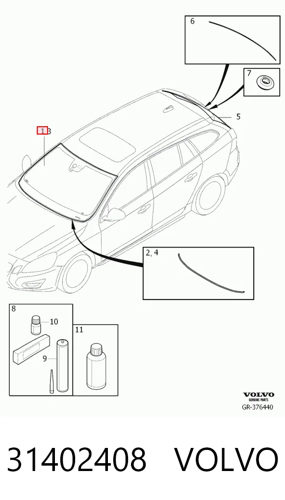 ST406392 AGC Автостекло