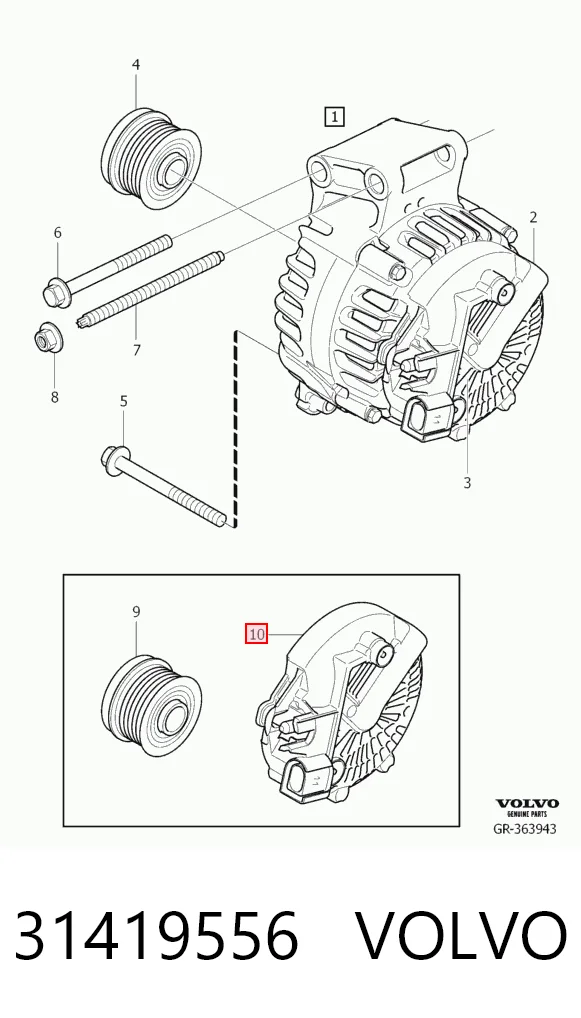 31419556 Volvo Генератор автомобильный