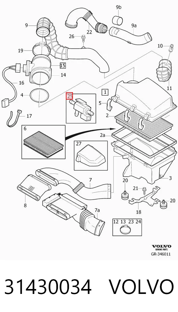 31430034 Volvo Клапан электропневматический