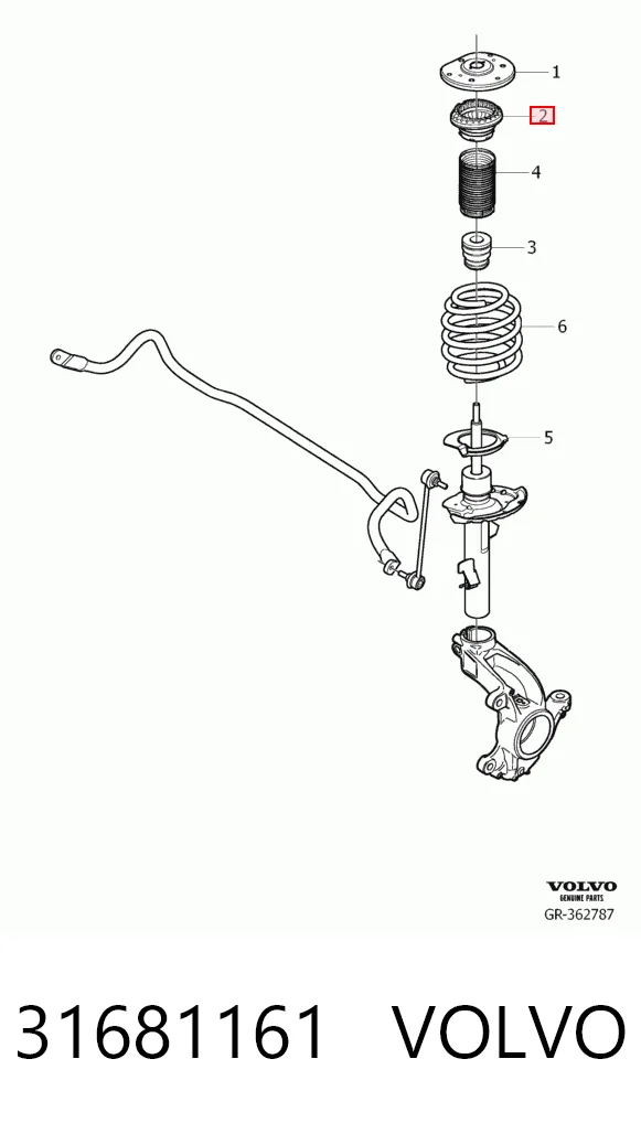 31681161 Volvo Подшипник верхней опоры