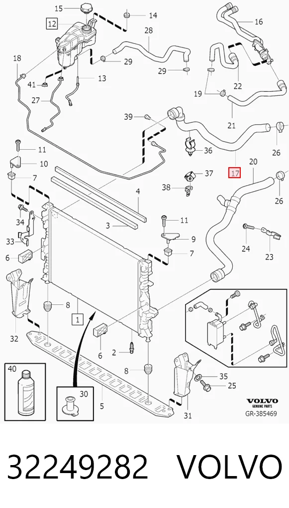 32249282 Volvo Шланг системы охлаждения