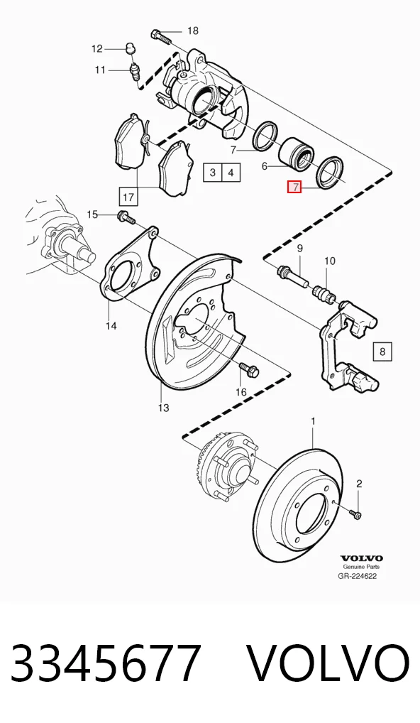 Ремкомплект суппортов Seat Ibiza V хэтчбек (KJ1, KJG) (2017 - 2026) цена, от 6.24 USD