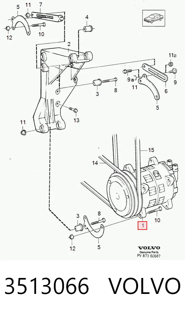 3513066 Volvo Компрессор хладагента