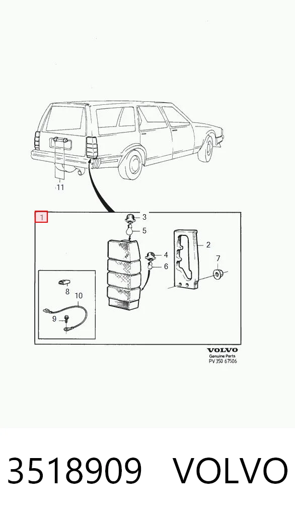 3518909 Volvo Фонари задние