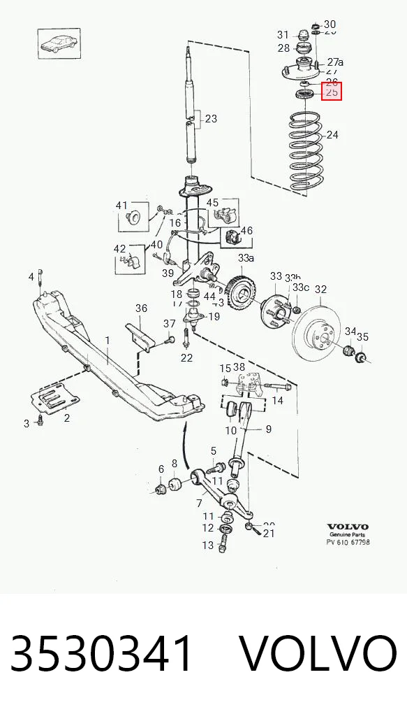 3530341 Volvo Подшипник верхней опоры