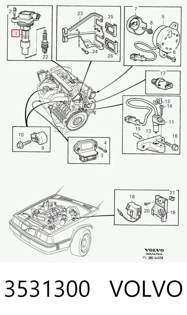 3531300 Volvo Катушка зажигания
