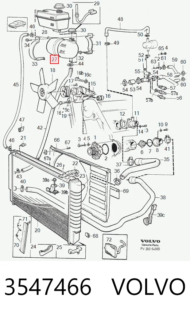 3547466 Volvo Расширительный бачок охлаждения