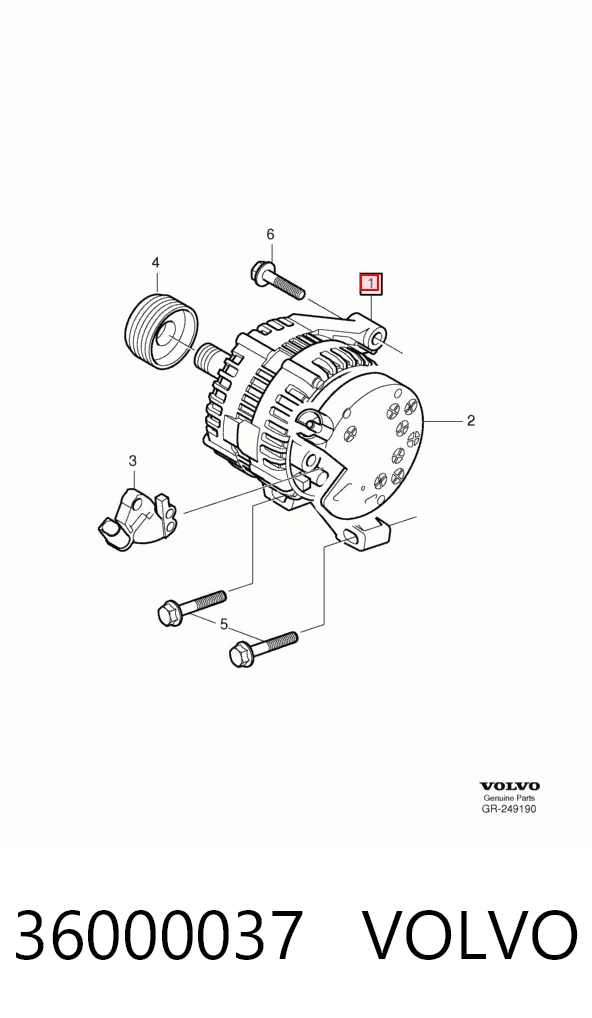 36000037 Volvo Генератор автомобильный