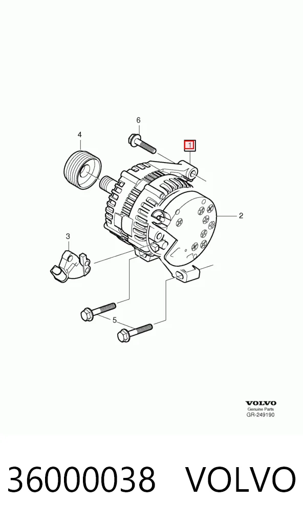 36000038 Volvo Генератор автомобильный