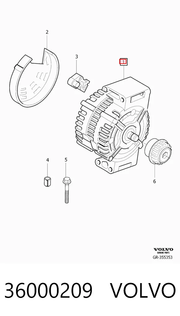 36000209 Volvo Генератор автомобильный