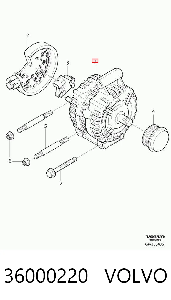 36000220 Volvo Генератор автомобильный
