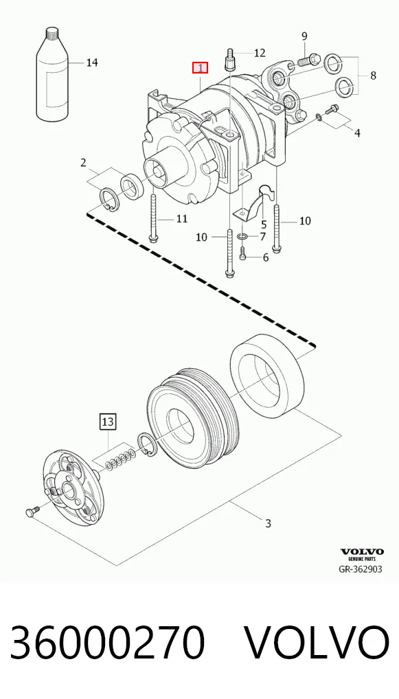 36000270 Volvo Компрессор хладагента
