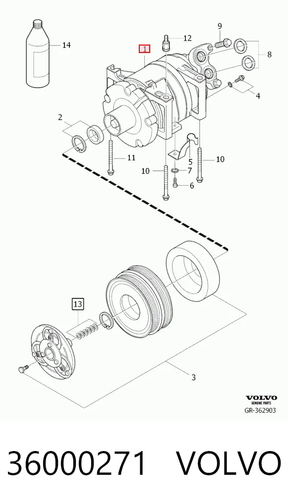 36000271 Volvo Компрессор хладагента