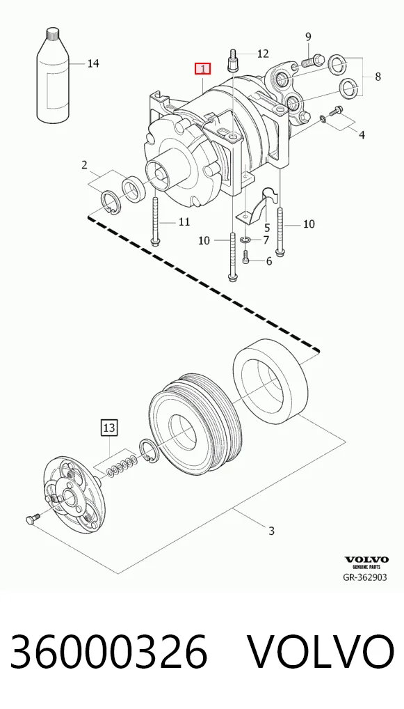 36000326 Volvo Компрессор хладагента