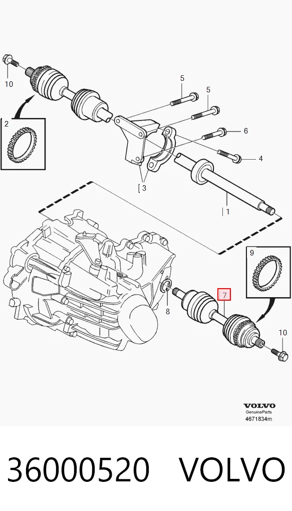 Левая полуось Magneti Marelli TDS0296