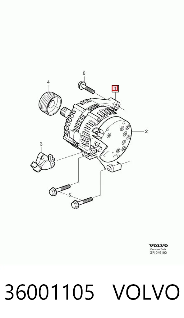 36001105 Volvo Генератор автомобильный