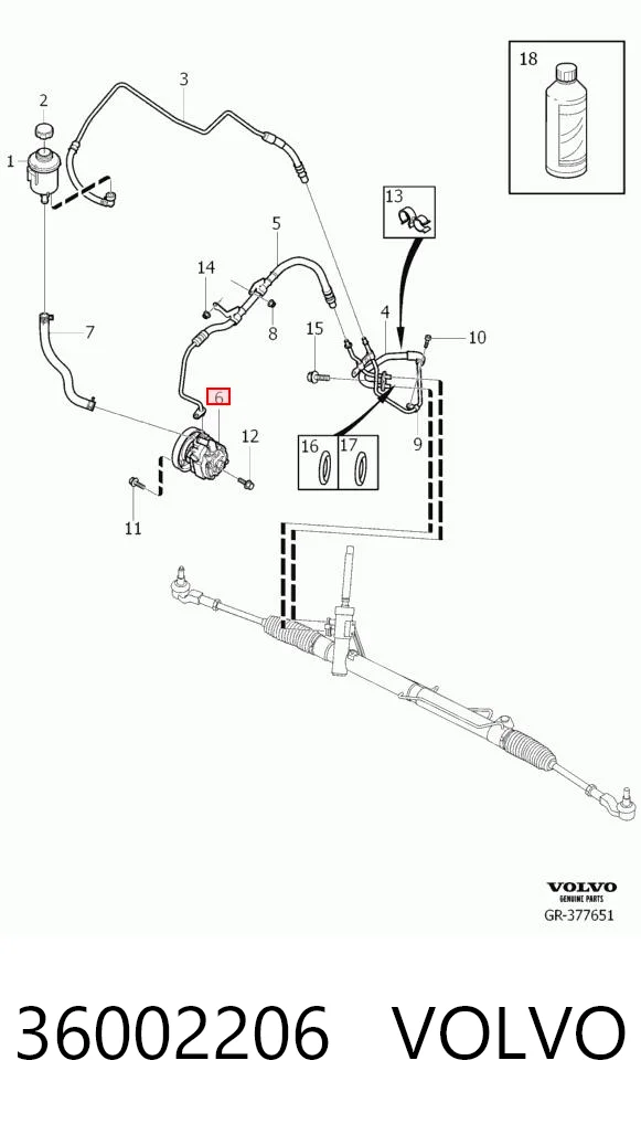 36002206 Volvo ГУР руля