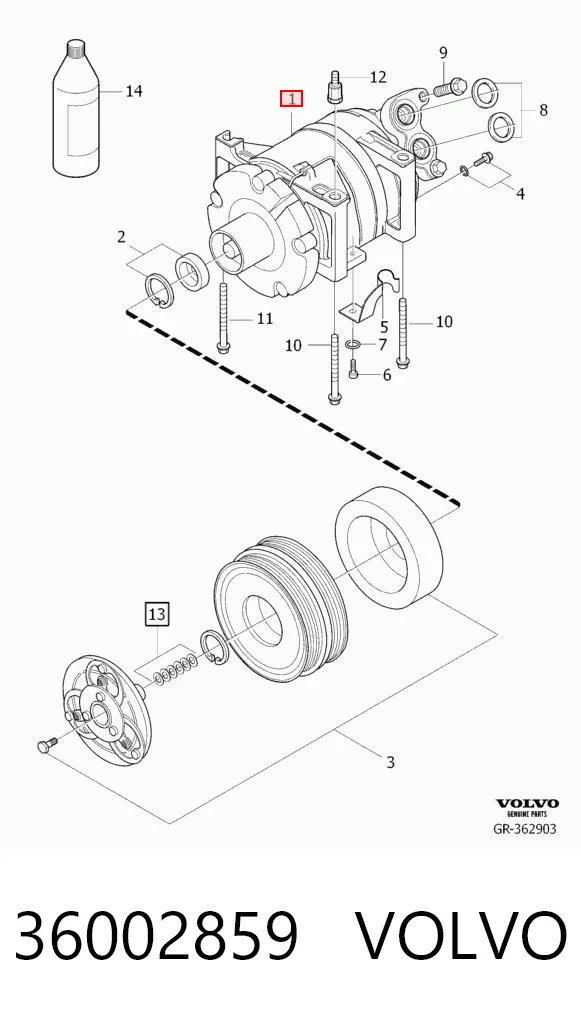 36002859 Volvo Компрессор хладагента