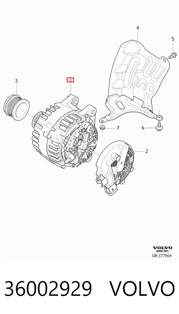 36002929 Volvo Генератор автомобильный
