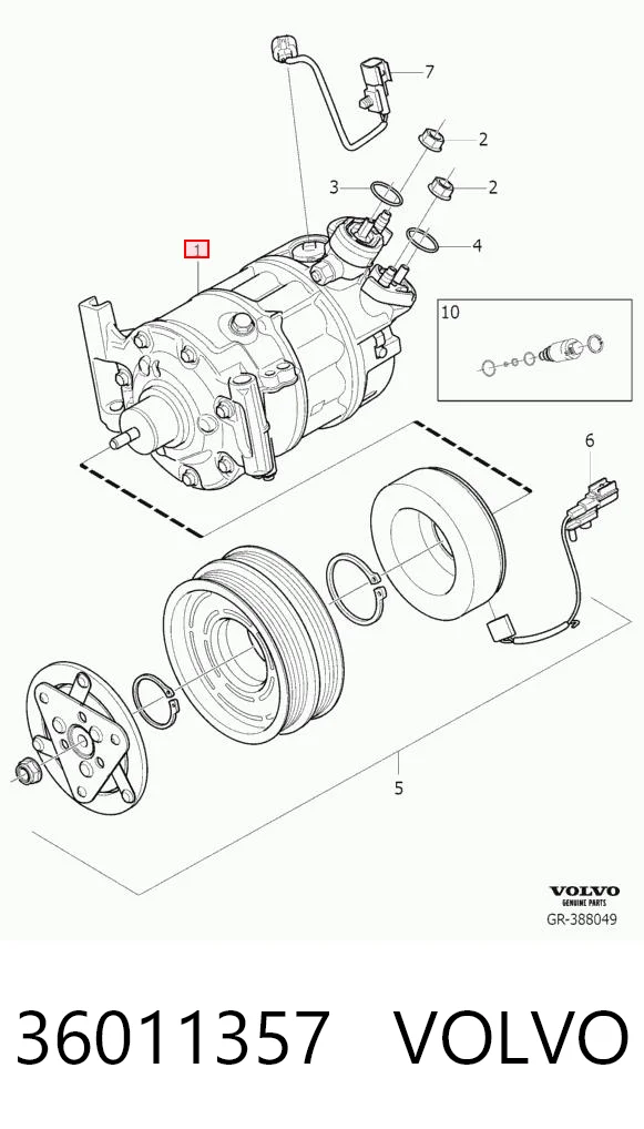 36011357 Volvo Компрессор хладагента