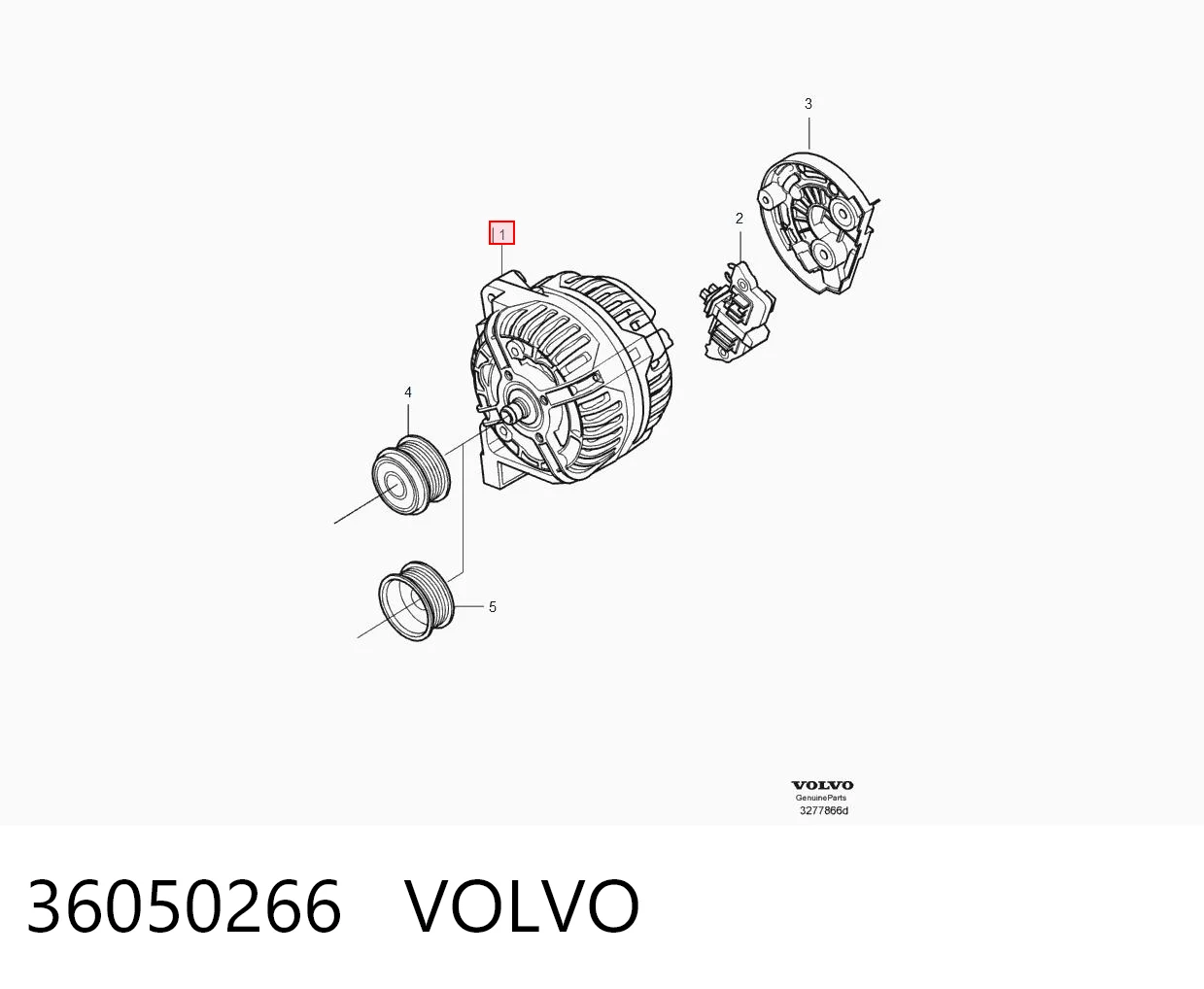 36050266 Volvo Генератор автомобильный