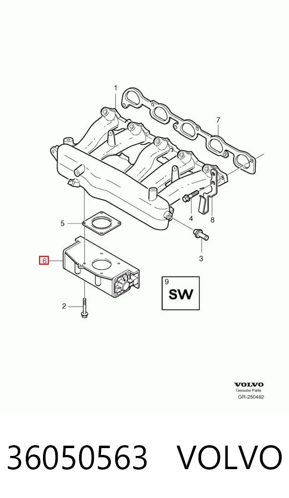36050563 Volvo Дроссельная заслонка