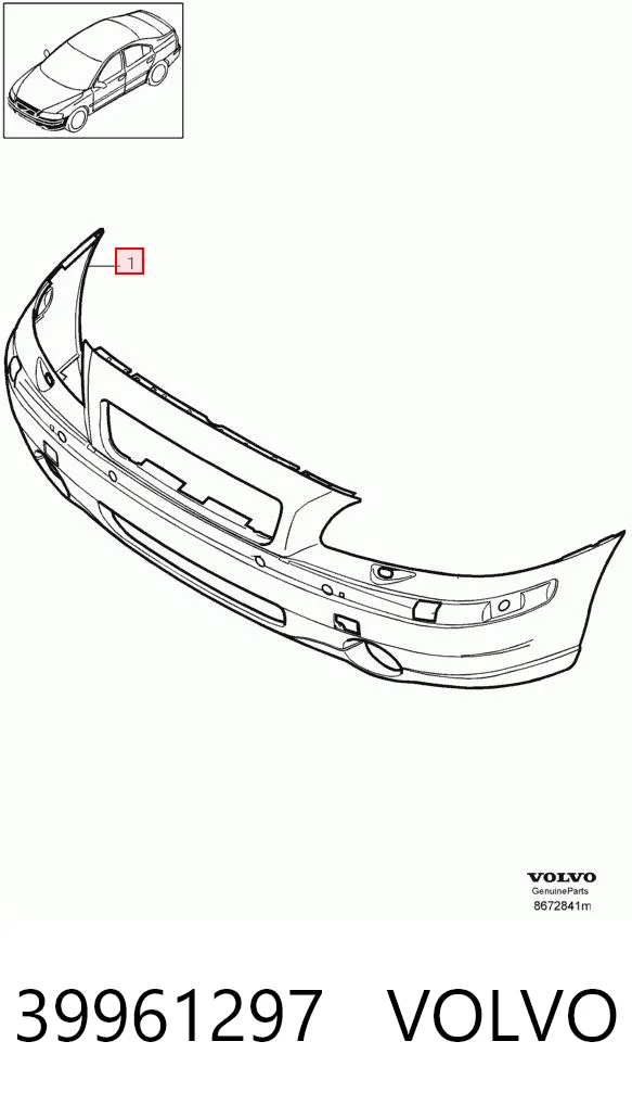 Бампер передний в сборе на Volvo S60 I RS, RH