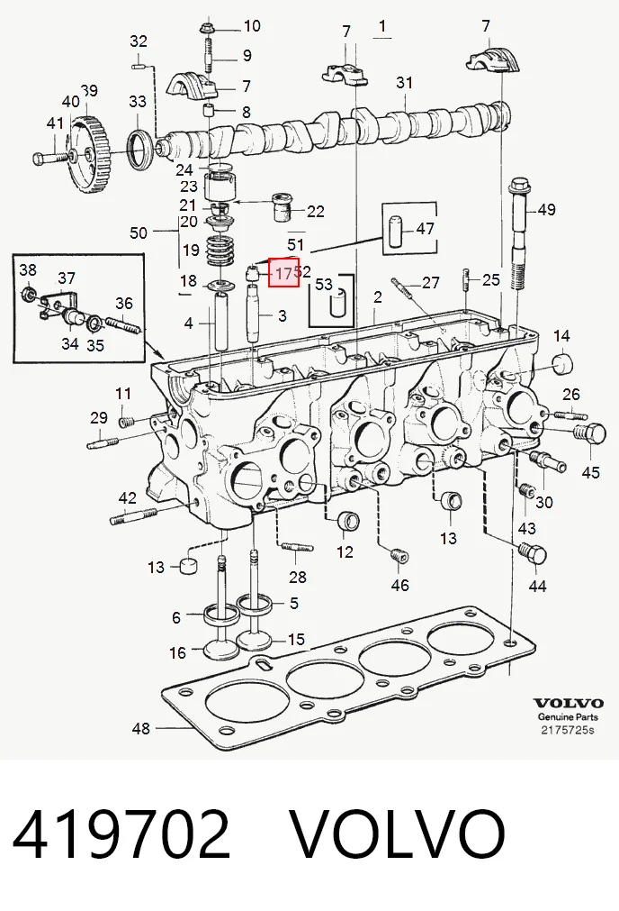 Сальник клапана маслосъемный впуск/выпуск на Volvo 940  944