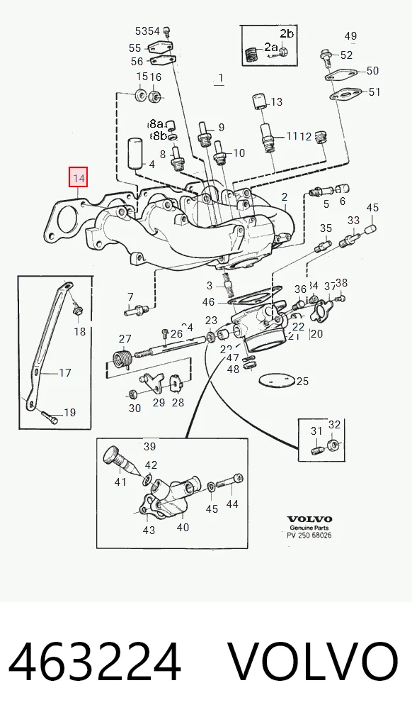  Прокладка впускного коллектора Volvo 940 
