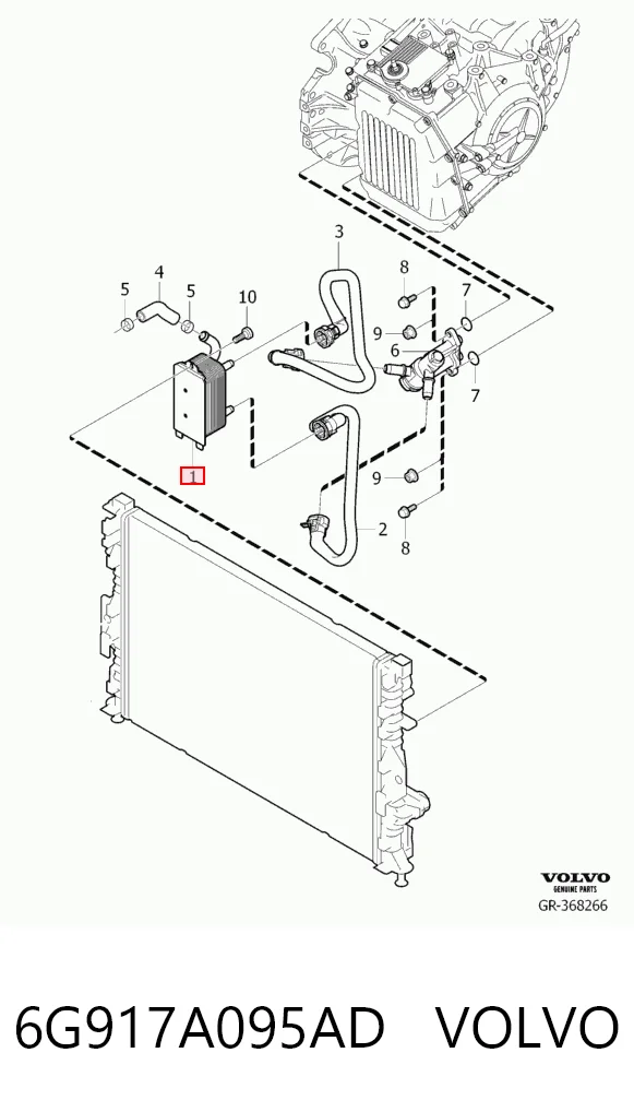 Масляный радиатор HMP6G917A095AD Hmpx