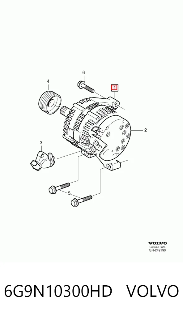 6G9N10300HD Volvo Генератор автомобильный