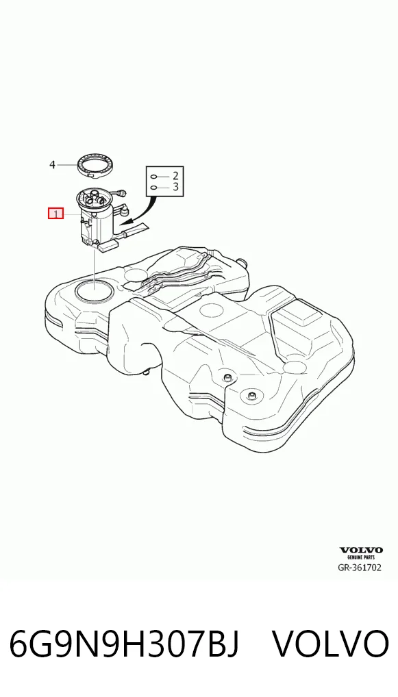 6G9N9H307BJ Volvo Электробензонасос