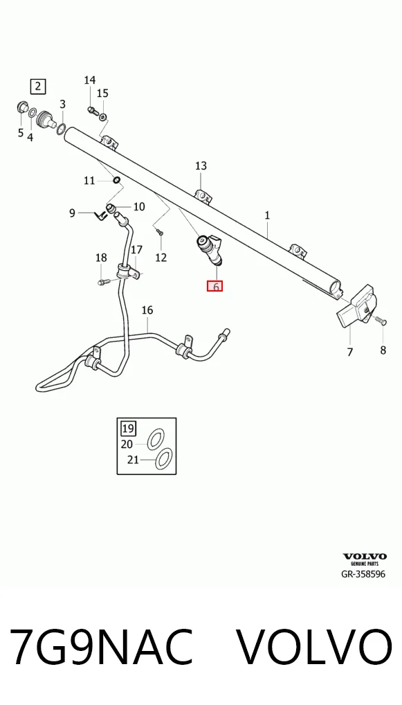 7G9NAC Volvo Топливные форсунки