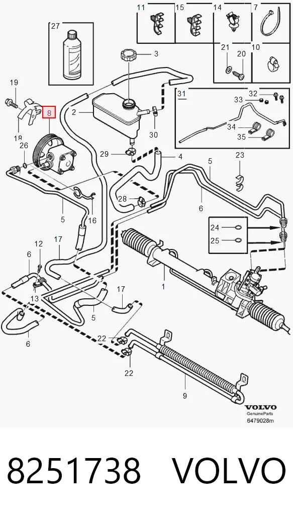 8251738 Volvo ГУР руля