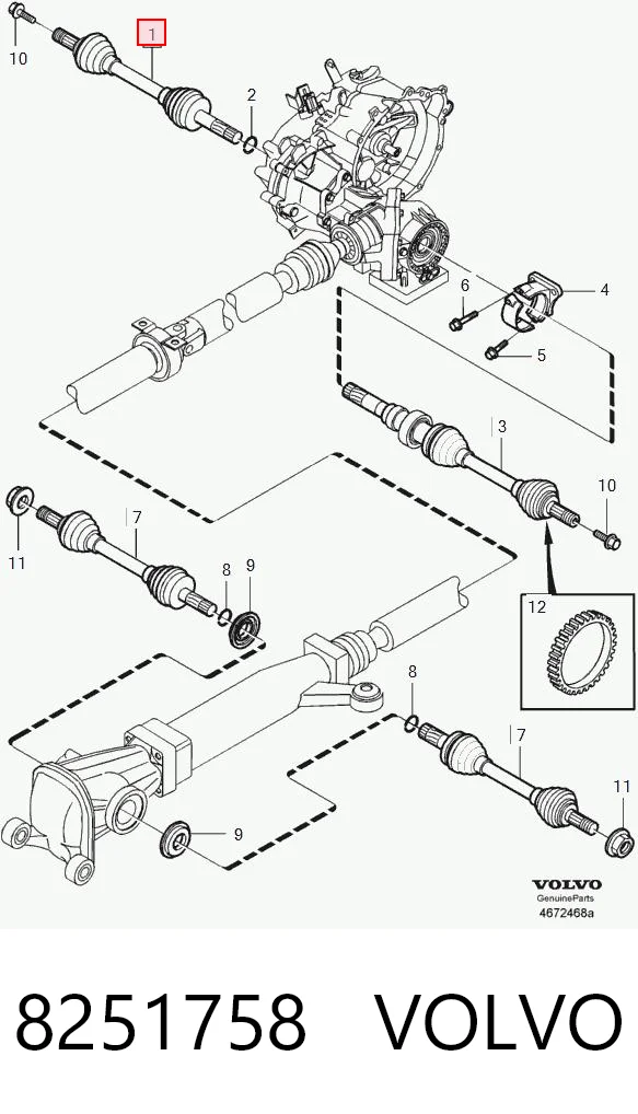 Купить BB1357 Posterparts Привод в сборе левый