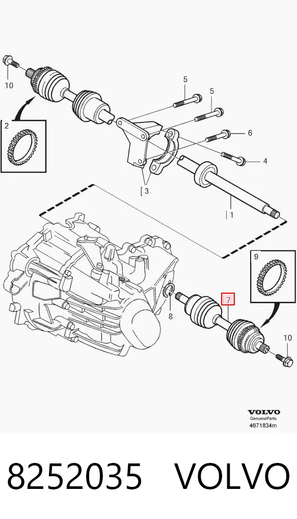 TDS0296 Magneti Marelli Полуось передняя левая