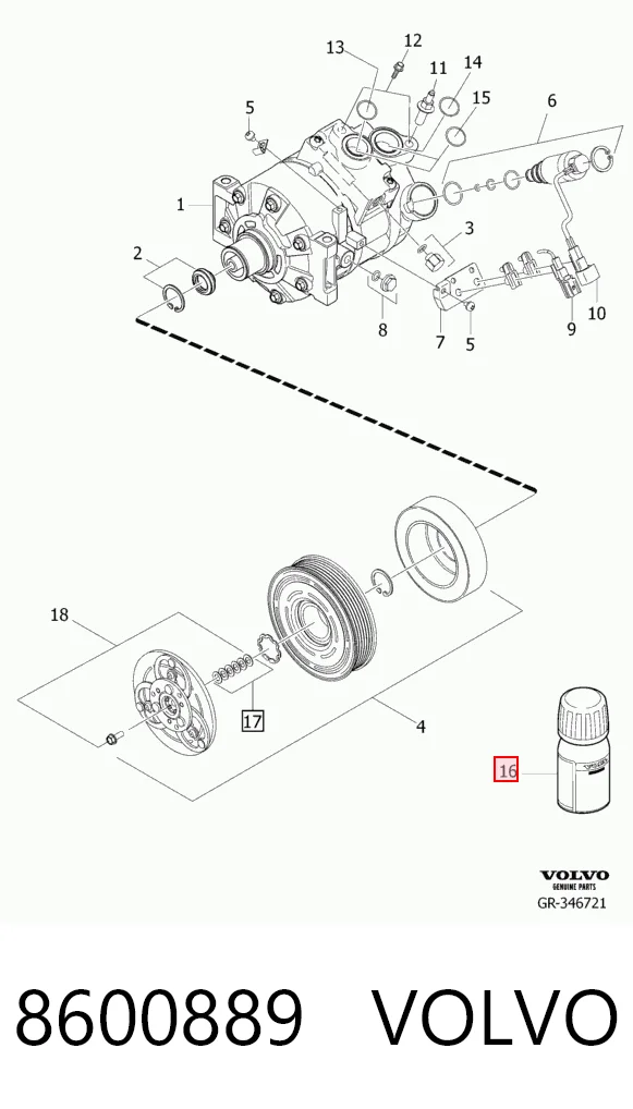 8600889 Volvo Компрессор хладагента