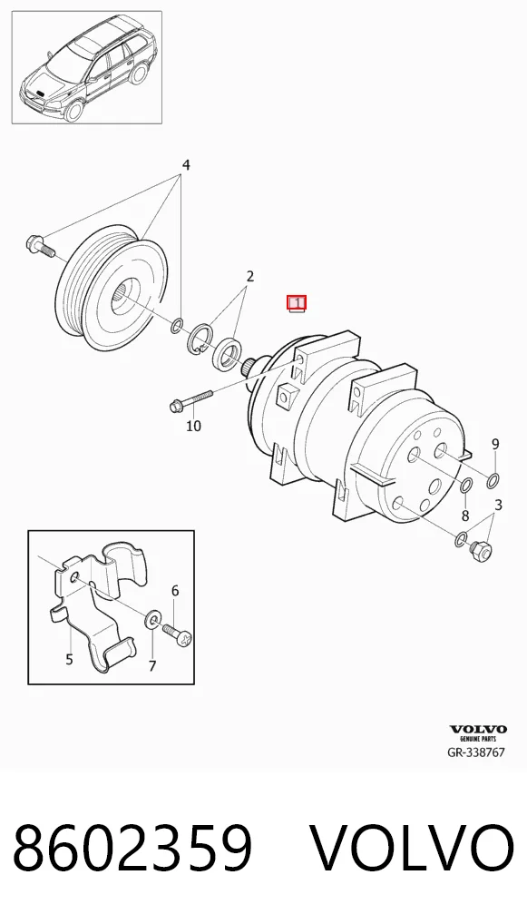 8602359 Volvo Компрессор хладагента