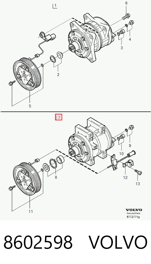 8602598 Volvo Компрессор хладагента