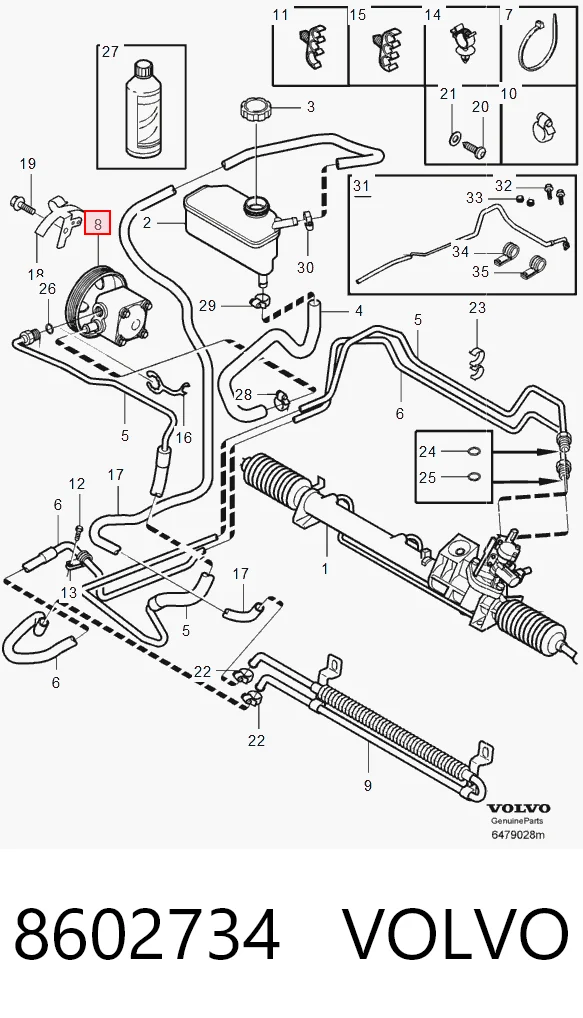 8602734 Volvo ГУР руля