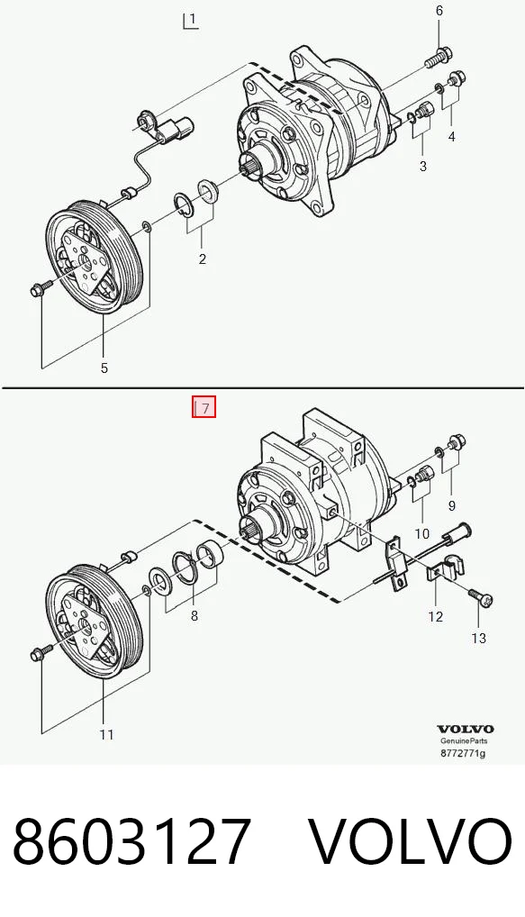 8603127 Volvo Компрессор хладагента