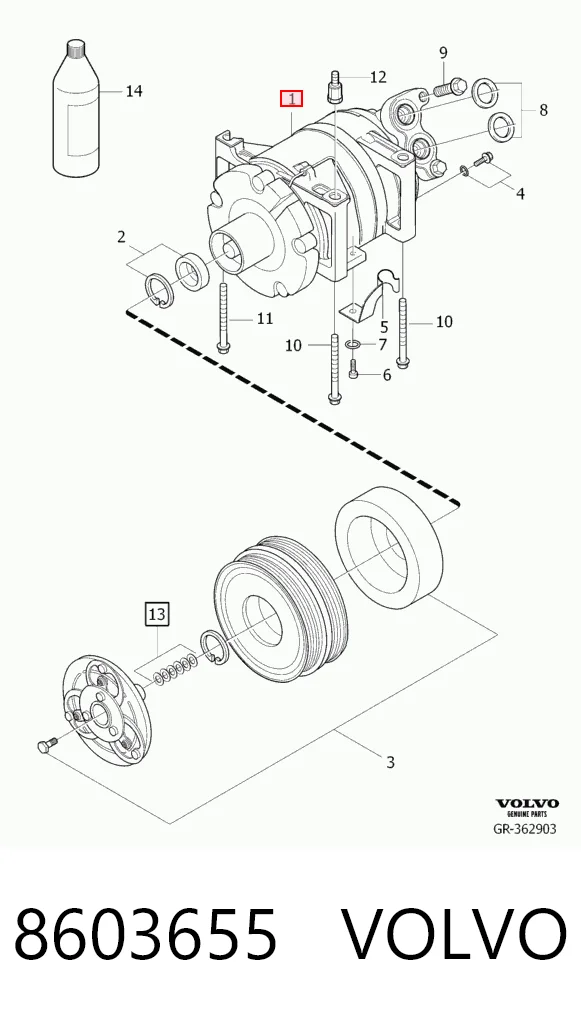 8603655 Volvo Компрессор хладагента