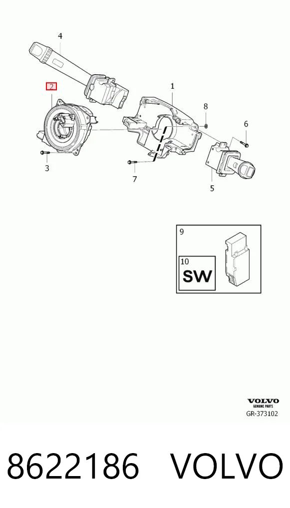 8622186 Volvo Кольцо подушки безопасности
