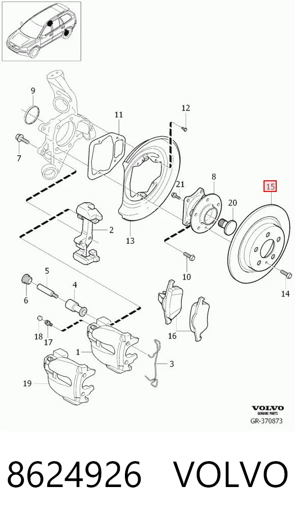 8624926 Volvo Дисковый тормоз
