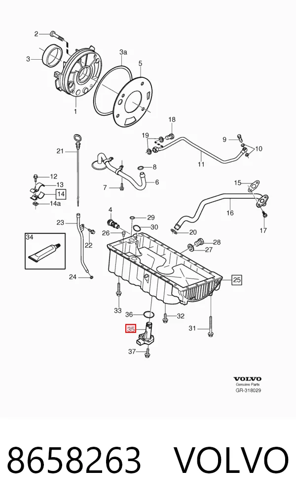 8658263 Volvo Датчик уровня масла