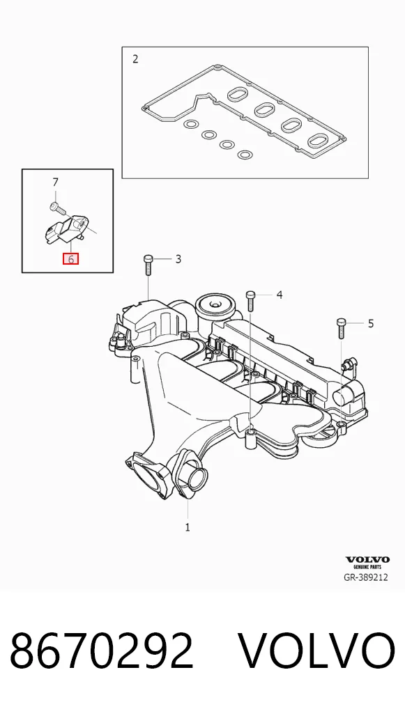 8670292 Volvo Датчик давления воздуха